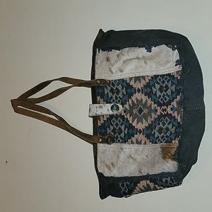 Myra weekender cowhide western bag